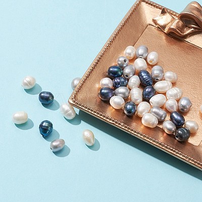 40Pcs 3 Colors Natural Cultured Freshwater Pearl Loose Beads PEAR-FS0001-01-1