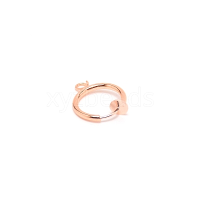 Brass Clip-on Hoop Earring Findings KK-WH0047-02C-1