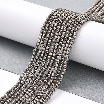 Electroplate Glass Beads Strands GLAA-H021-01A-FP12-1