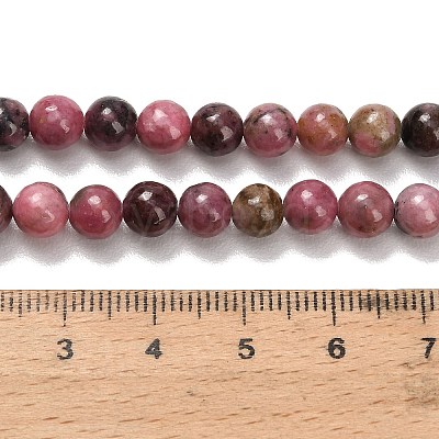 Natural Rhodonite Beads Strands G-F820-K08-6mm-1