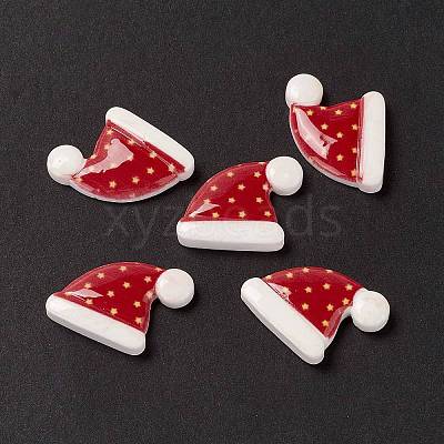 Christmas Themed Opaque Resin Cabochons LS-CRES-P022-08-1