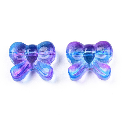 Transparent Spray Painted Glass Beads LS-GLAA-N035-025-G02-1