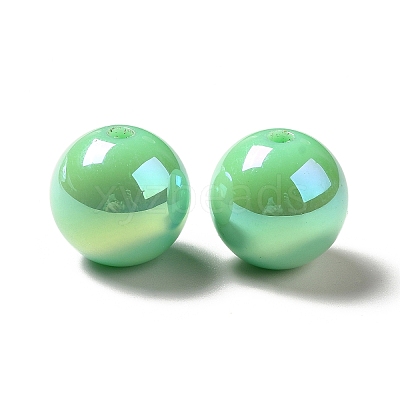 UV Plating Rainbow Iridescent Acrylic Beads LS-PACR-D070-01A-1