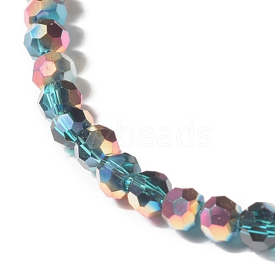 Transparent Electroplated Glass Beads Strands X-GLAA-G097-04C-1