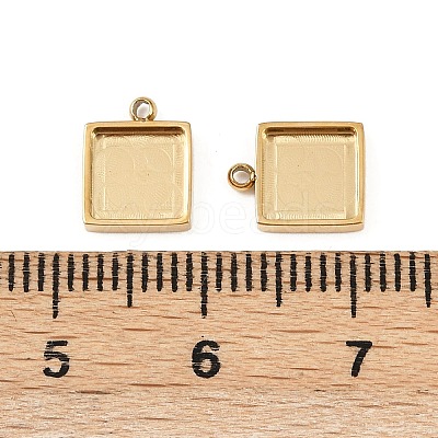 304 Stainless Steel Pendant Cabochon Settings STAS-A194-05I-G-1