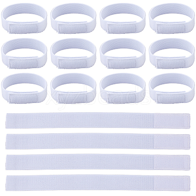 16Pcs Polyester & Nylon Elastic Straps with Hook and Loop Fastener AJEW-FH0007-61B-1
