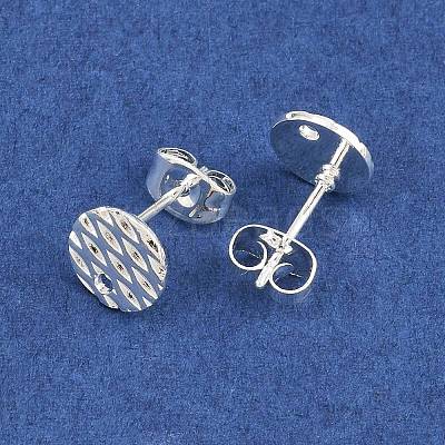 304 Stainless Steel Ear Stud Findings STAS-O119-16B-S-1