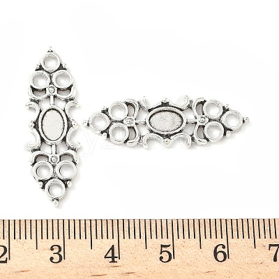 Tibetan Style Alloy Connector Cabochon Settings FIND-B050-13AS-1