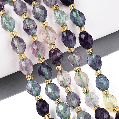 Natural Colorful Fluorite Beads Strands G-N342-53-8x6-11-1