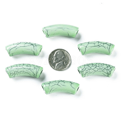 Opaque Crackle Acrylic Beads MACR-S372-001N-012-1
