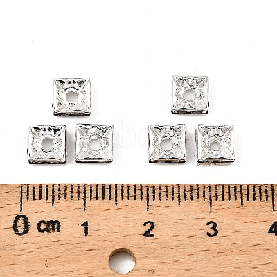 Brass Rhinestone Spacer Beads RSB072-17S-1
