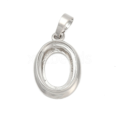 Brass Pendant Cabochon Settings KK-S521-11P-1
