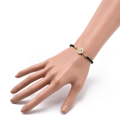 Clear Cubic Zirconia Link Slider Bracelets BJEW-JB08921-1