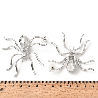 Alloy Rhinestone Stud Earrings LS-EJEW-P321-01P-1