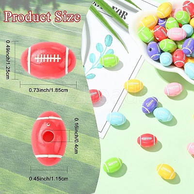30Pcs 6 Colors Opaque Acrylic European Beads SACR-YW0002-10-1