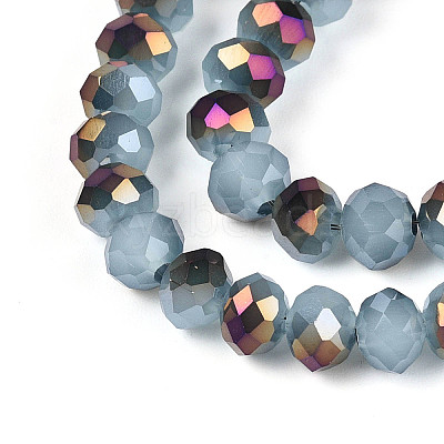 Electroplate Glass Beads Strands EGLA-A034-J6mm-F04-1