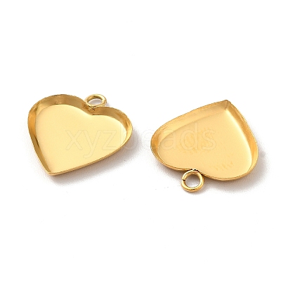 Ion Plating(IP) 304 Stainless Steel Pendant Cabochon Settings STAS-F167-22G-1