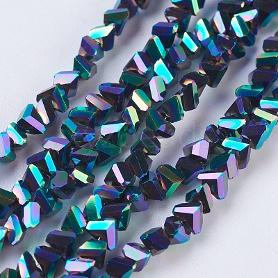 Electroplate Glass Beads Strands EGLA-J145-4mm-FP05-1