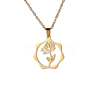304 Stainless Steel Pendant Necklace PW-WG26640-08-1