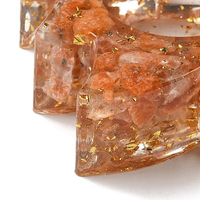 Natural Sunstone & Resin Candle Holder Molds DJEW-H012-03F-1