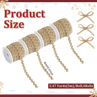 Jute Ribbons SRIB-WH0011-451A-1