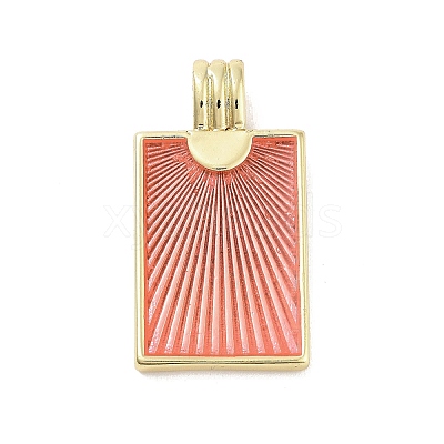 Real 18K Gold Plated Rack Plating Brass Enamel Pendants KK-M293-43G-04-1
