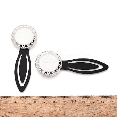 Alloy & Iron Bookmark Cabochon Settings PALLOY-N184-07S-1