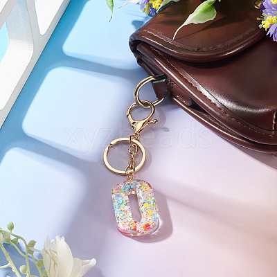 Number 0 Transparent Resin Keychains KEYC-TADJ0001-10J-1