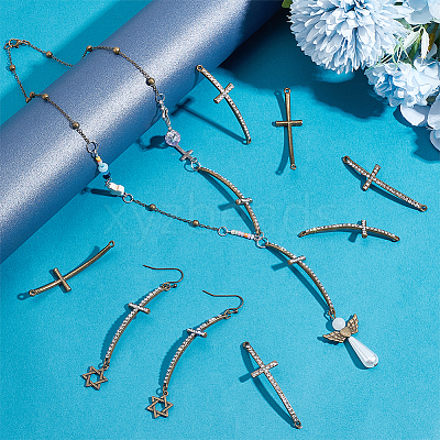 12Pcs Alloy Rhinestone Links/Connectors RB-PH0001-67-1