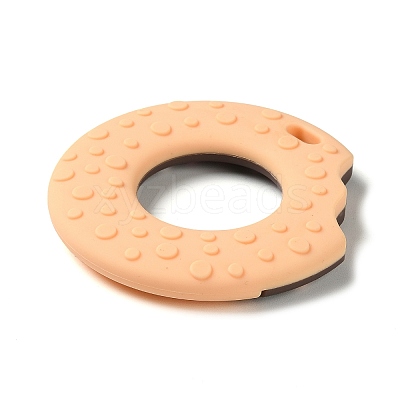 Donut Food Grade Eco-Friendly Silicone Focal Beads SIL-Q023-01B-1