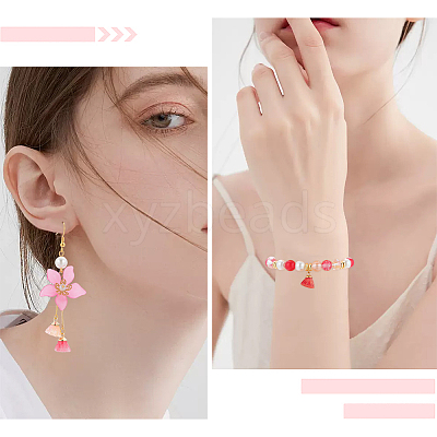 70Pcs 7 Colors Transparent Spray Painted Glass Charms GLAA-SC0001-91-1