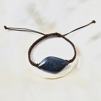 Natural Lapis Lazuli Beads Braided Bead Bracelets BJEW-Q070-01G-1