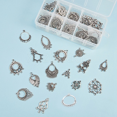 Tibetan Style Alloy Chandelier Components TIBE-SC0001-04AS-1