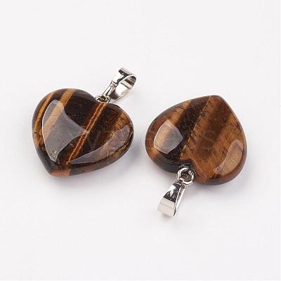 Natural Tiger Eye Pendants G-G956-B01-FF-1