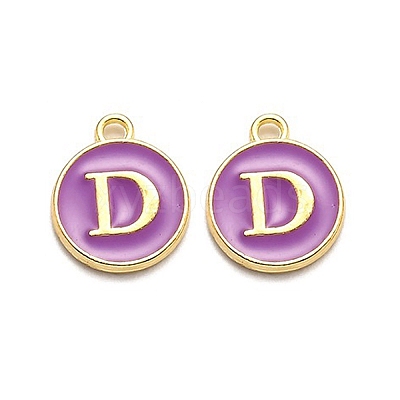 Golden Plated Alloy Enamel Charms LS-ENAM-Q437-12D-1