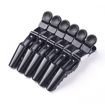 Plastic Alligator Hair Clips OHAR-WH0016-14-1