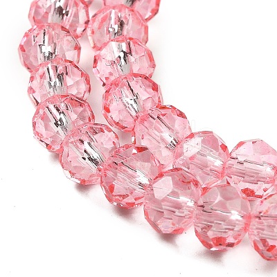 Transparent Baking Paint Glass Beads Strands DGLA-A034-T6mm-D08-1