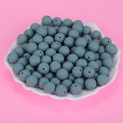 Round Silicone Focal Beads SI-JX0046A-103-1