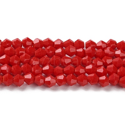 Opaque Solid Color Imitation Jade Glass Beads Strands GLAA-F029-P4mm-02-1
