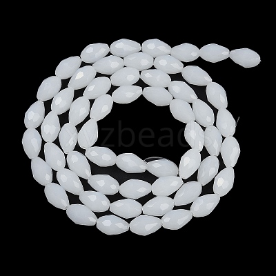 Electroplate Imitation Jade Glass Beads Strands EGLA-N013-J4mm-D03-1