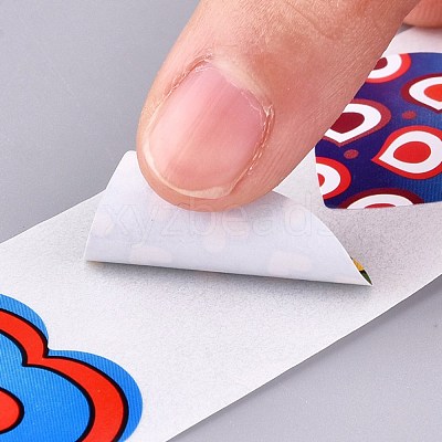 Heart Shaped Stickers Roll DIY-K027-A07-1