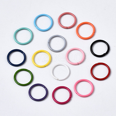 Spray Painted Iron Linking Rings X-IFIN-T017-03-1