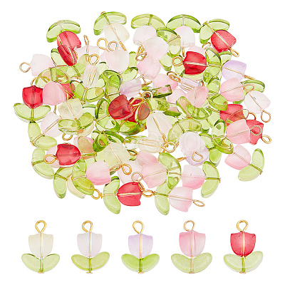 60Pcs Handmade Lampwork Pendants FIND-DC0004-83-1