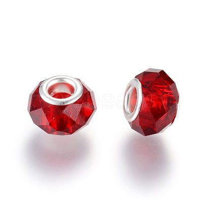 Handmade Glass European Beads X-GPDL25Y-76-1