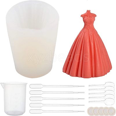 Wedding Dress Food Grade Silicone Molds Kits DIY-OC0003-20-1