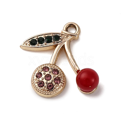 Cherry Alloy Pendants PALLOY-S051-01G-G-1