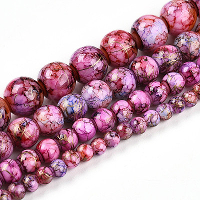 Baking Paint Glass Beads X1-DGLA-N003-10mm-B03-1