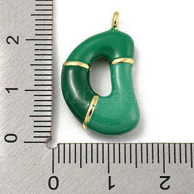 Brass Enamel Pendants X-KK-E093-03G-D-1