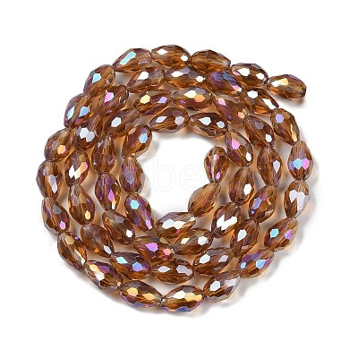 Transparent Electroplate Glass Beads Strands EGLA-N013-T4mm-B16-1