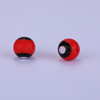 Printed Round Silicone Focal Beads SI-JX0056A-146-1